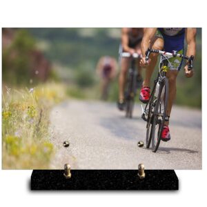 Plaque rectangle groupe de cyclistes (21cmx29cm) Modèle Taille Moyenne