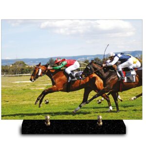 Plaque rectangle course hippique (21cmx29cm) Modèle de taille Moyenne