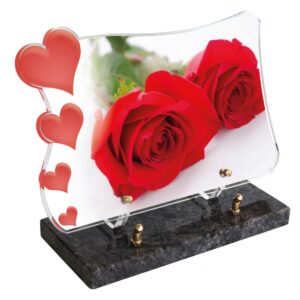 plaque funéraire plexiglass (18cmx30cm)
