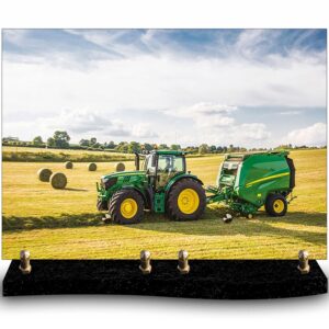 plaque rectangle tracteur agriculteur (24cm×34cm) modèle de grande taille