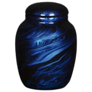 urne funéraire en résine Éclat bleue