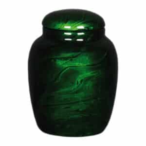 urne funéraire en résine Éclat verte